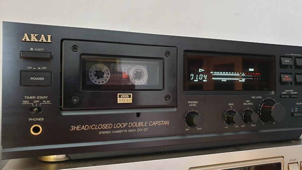 Deck Akai DX-57 3-Head Dual Capstan Dolby B/C HX-Pro