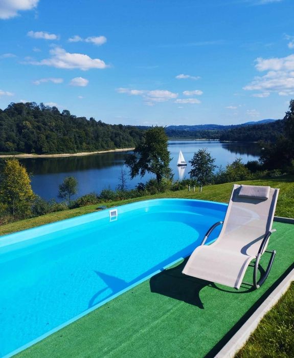 Domek Bieszczady Solina z balią.