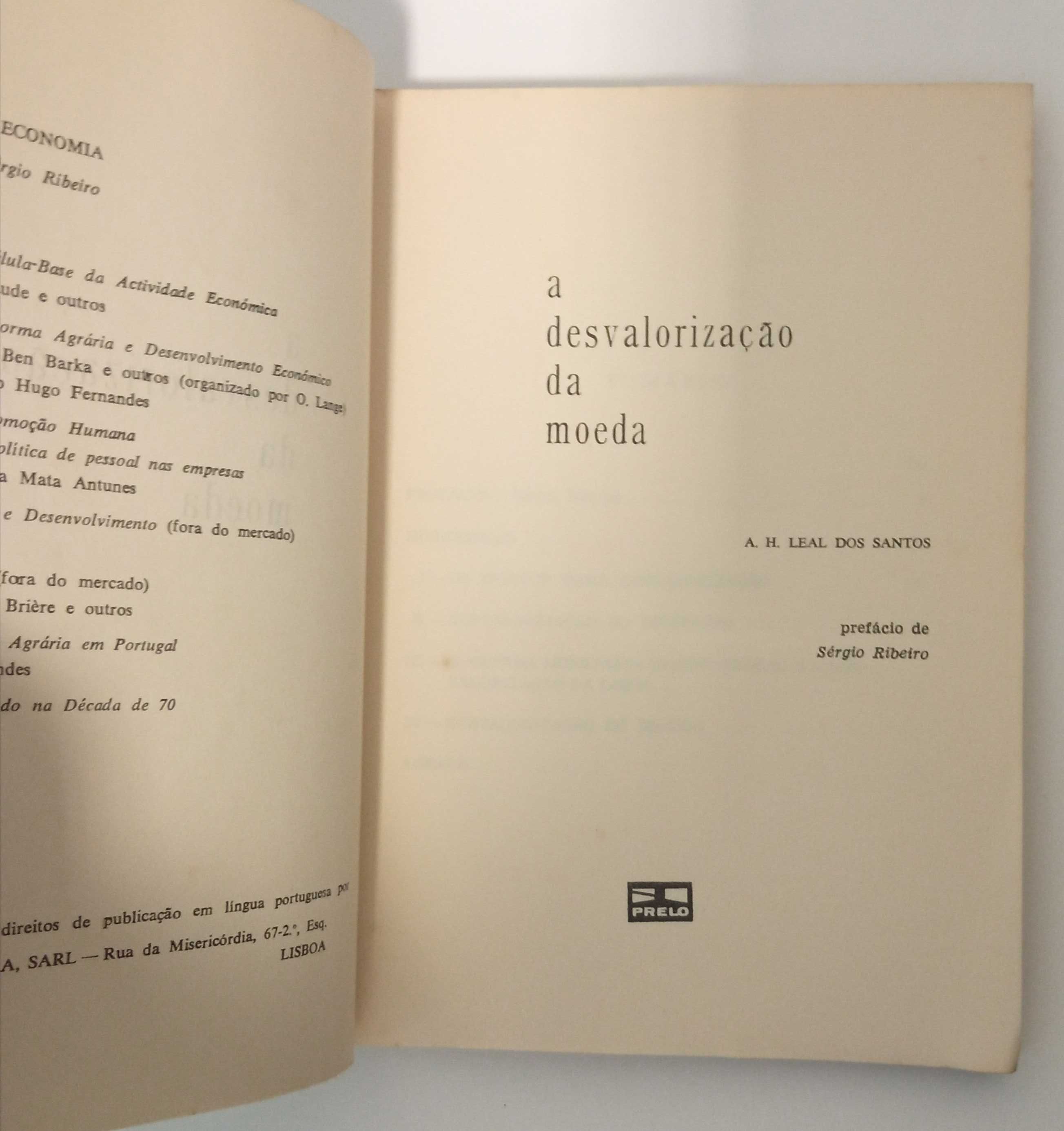 A desvalorização da moeda, de A. H. Leal dos Santos