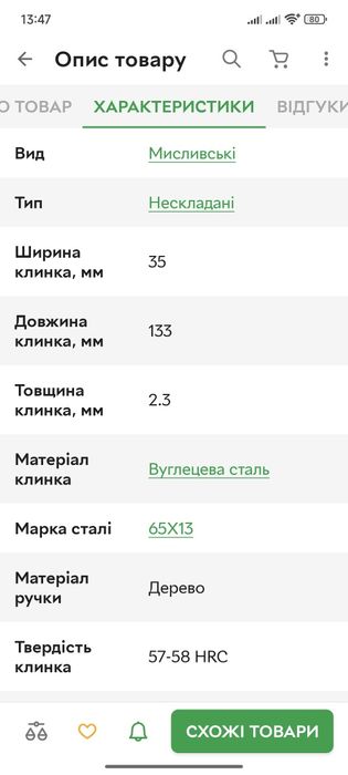 Ніж в гарному стані