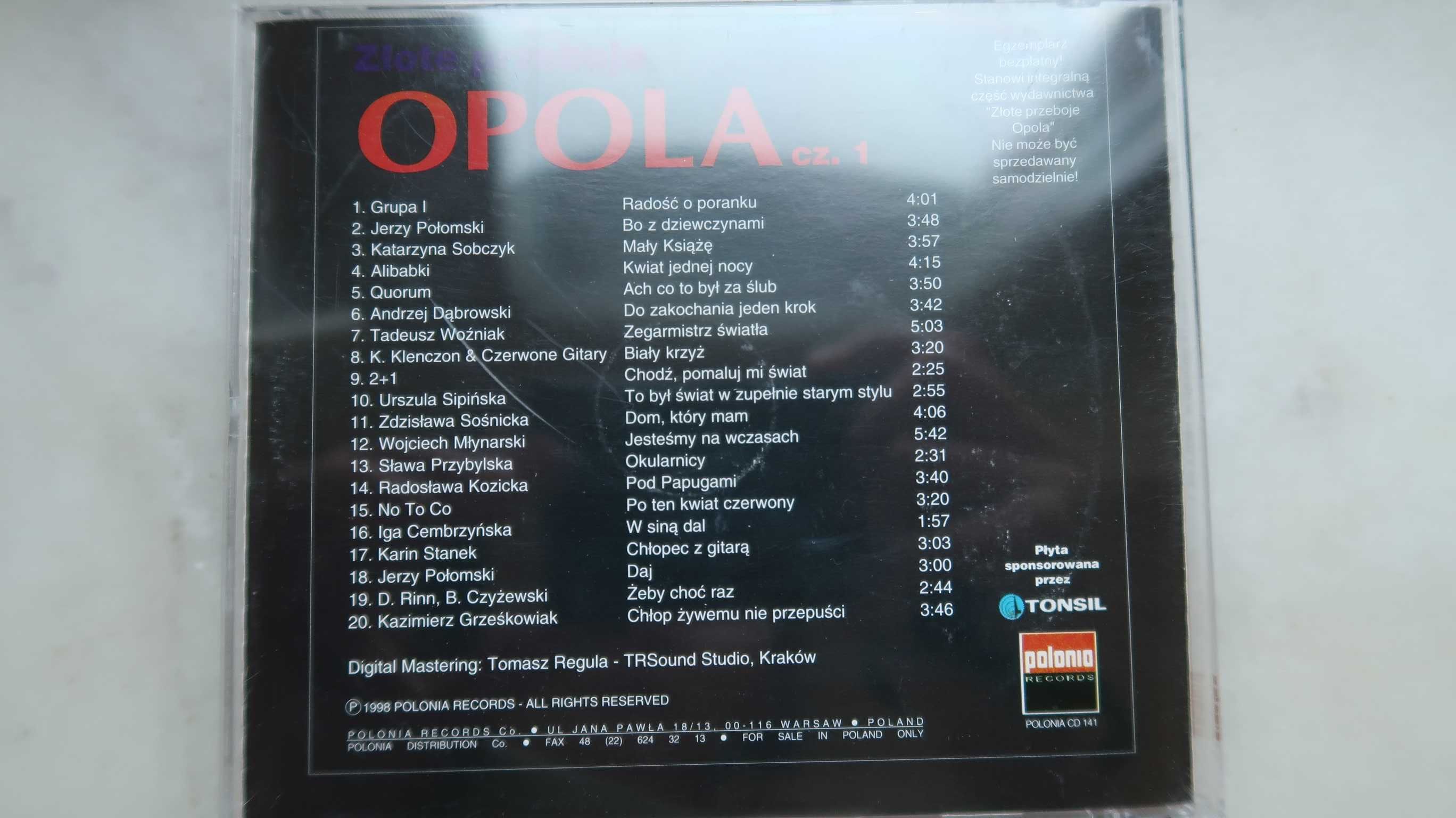 Złote przeboje Opola cz.1 płyta Czerwone Gitary Alibabki