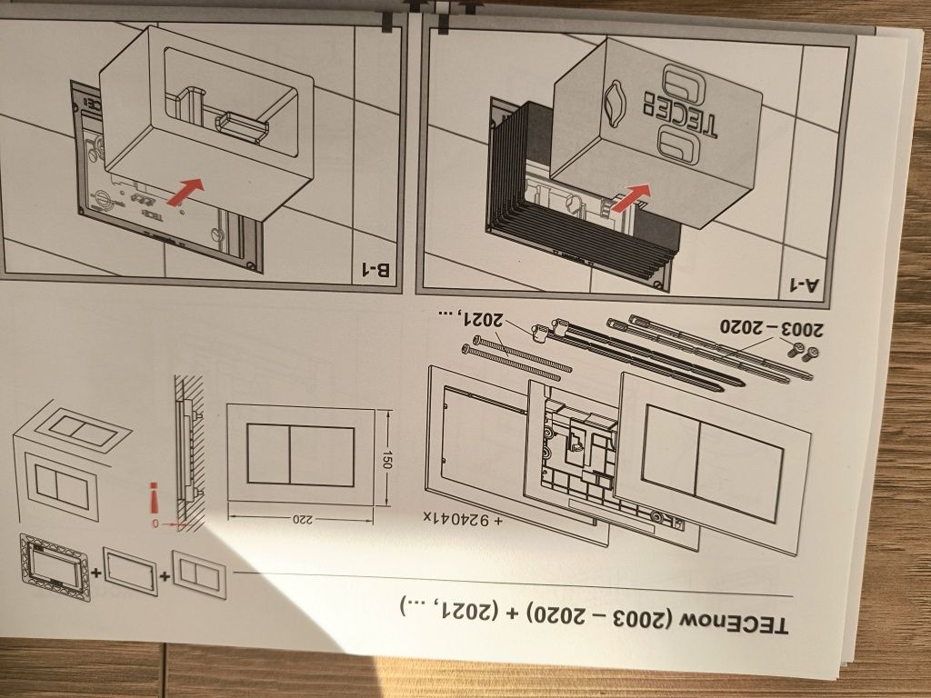 Przycisk spłukujący do WC Tece czarny mat
