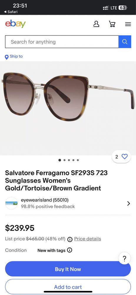 Salvatore Ferragamo окуляри
