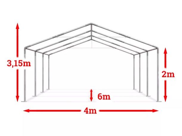 -33% 4x6m 2-3,15m Namiot magazynowy targowy handlowy Summer MTB