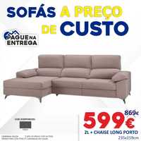 Sofá 2L + Chaise Long Porto (235x159cm)