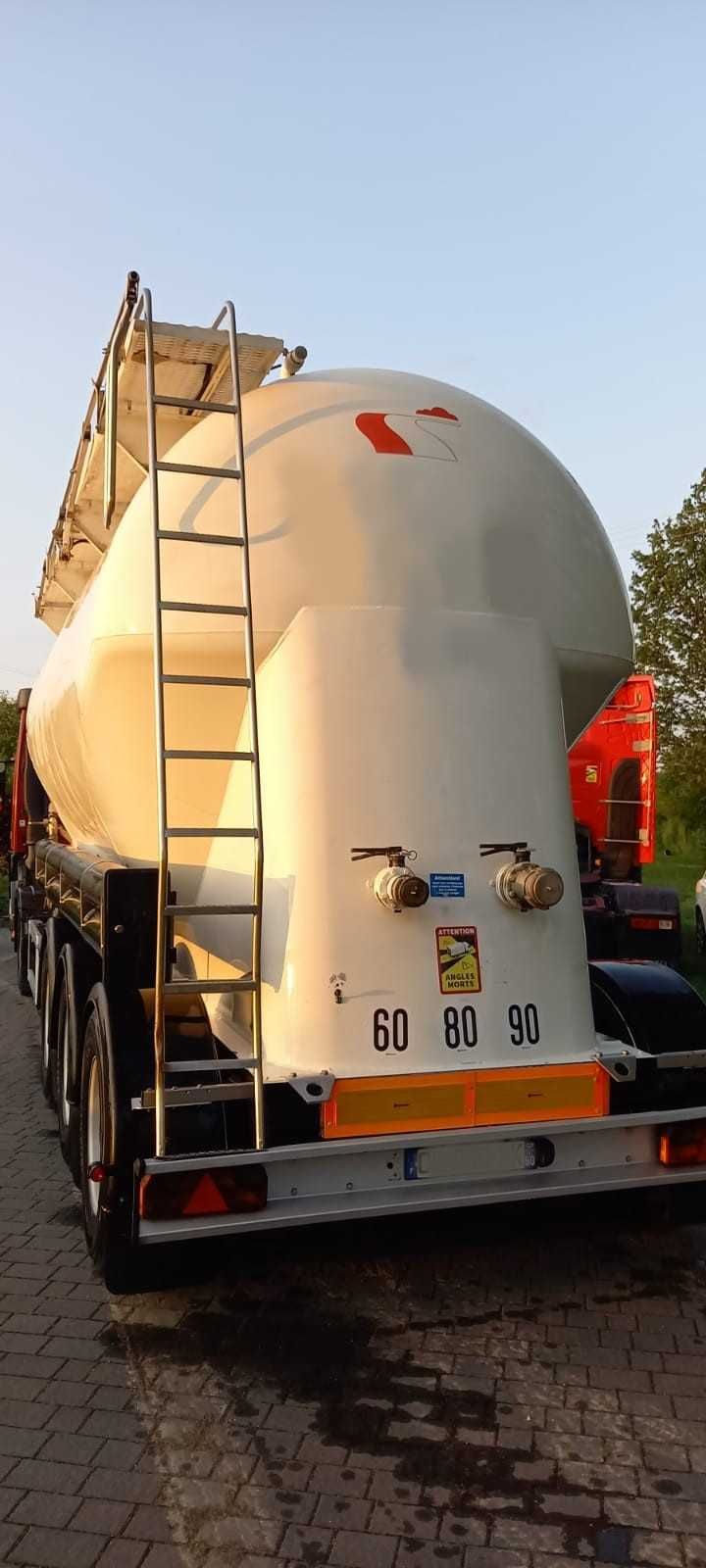 Cysterna cementowóz Feldbinder EUT 36.3 cementonaczepa.