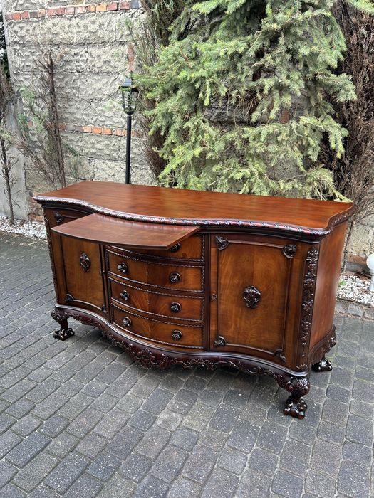 Antyczna Komoda Lwie Łapy Kredens Bufet Uniakt Antyk Po Renowacji