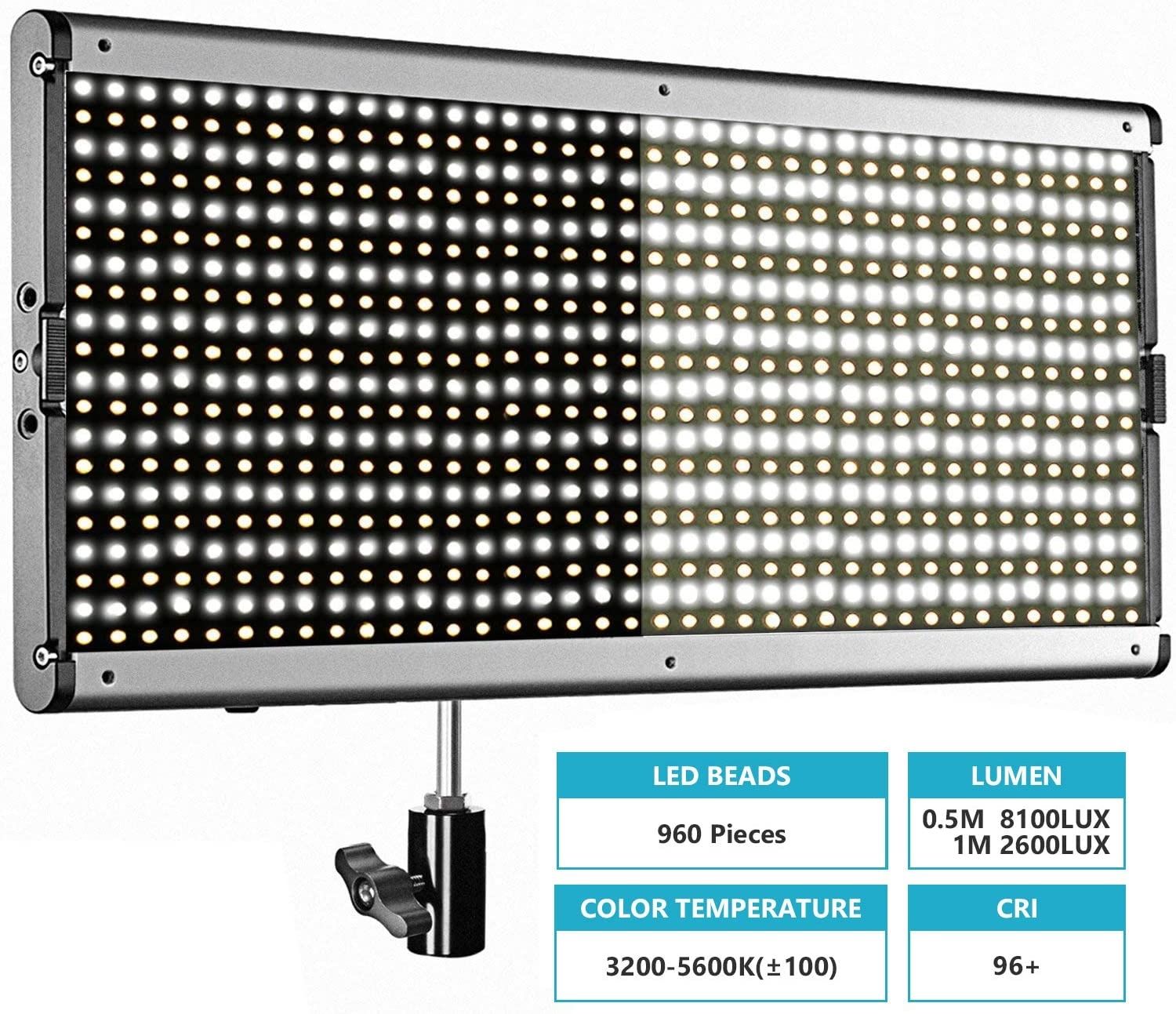 Painel de Iluminação Neewer 2,4G 960 LED Bicolor Com comando NOVO