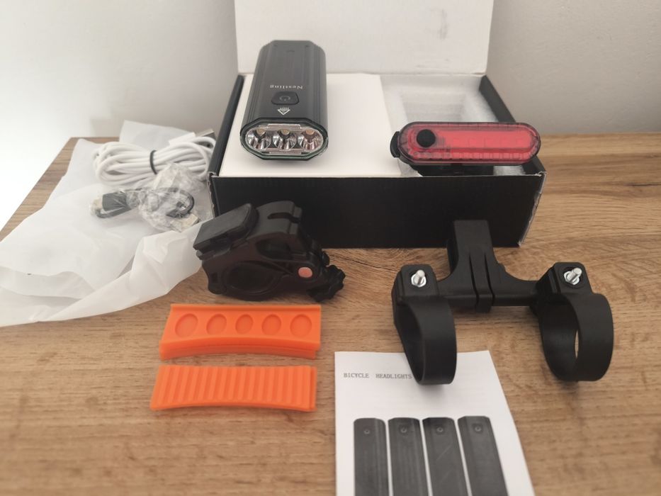 Światła rowerowe USB metalowe 3000lm