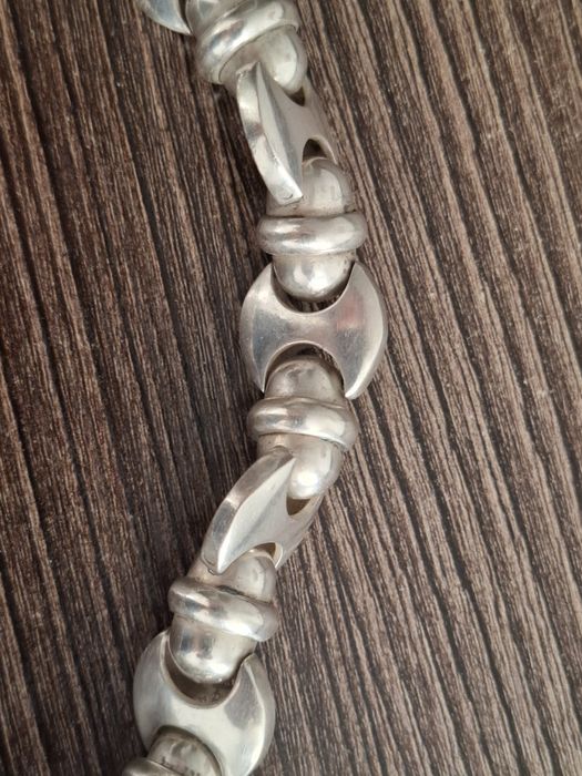 Mega kieta srebrna 925! Kozak łańcuch srebrny naszyjnik wiking! 374gr