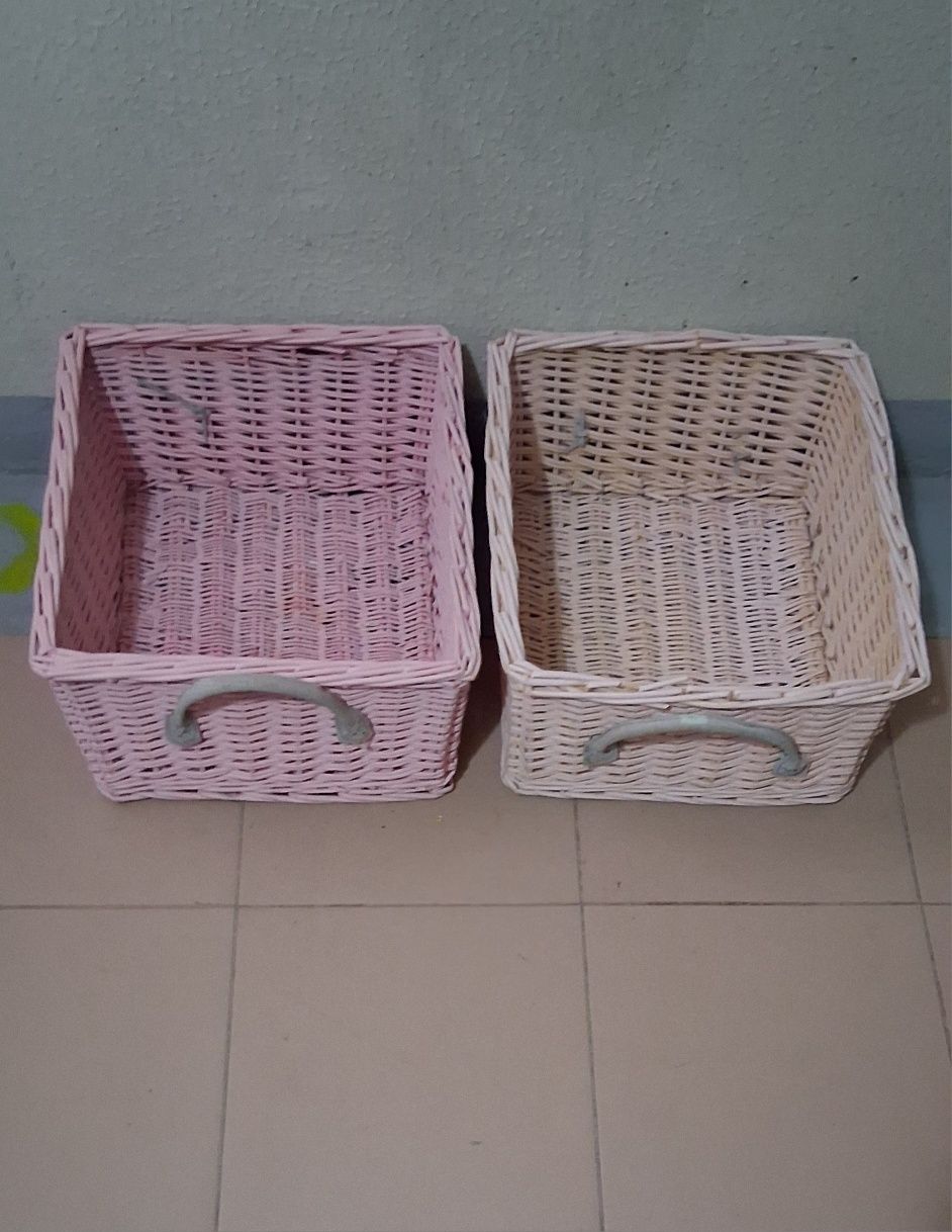 Conjunto de 2 Cestos de Verga - Quarto Menina