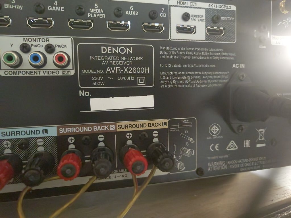 Amplituner Denon AVR X2600H 7.2 wifi, BT ,4K.