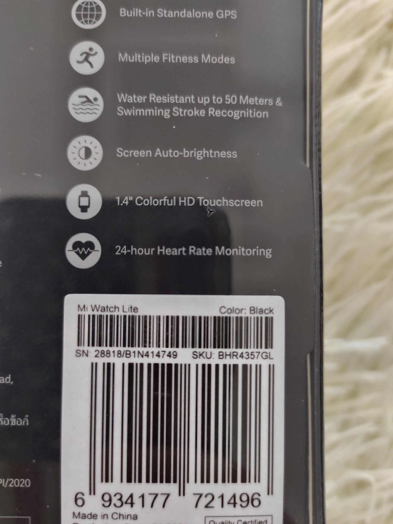 Смарт-годинник Xiaomi Mi Watch Lite Black (BHR4357GL)