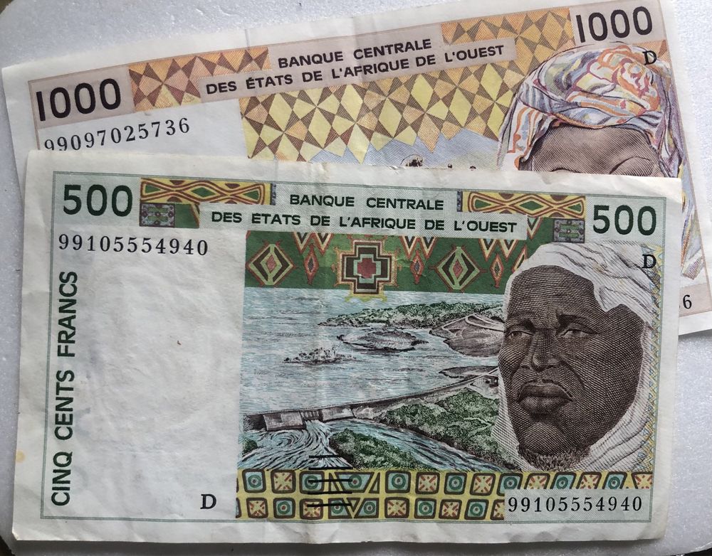 Банкноти західноафриканський франк Афріка