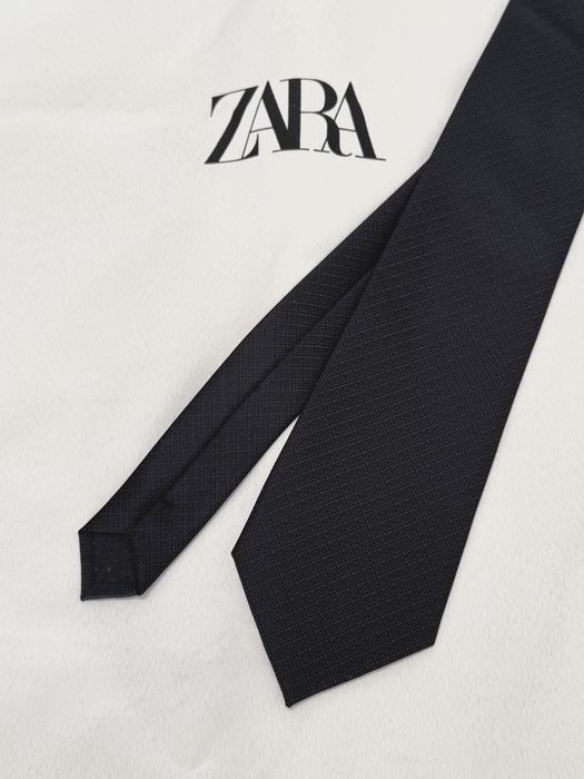Krawat męski z tkaniny strukturalnej ~ Zara One Size