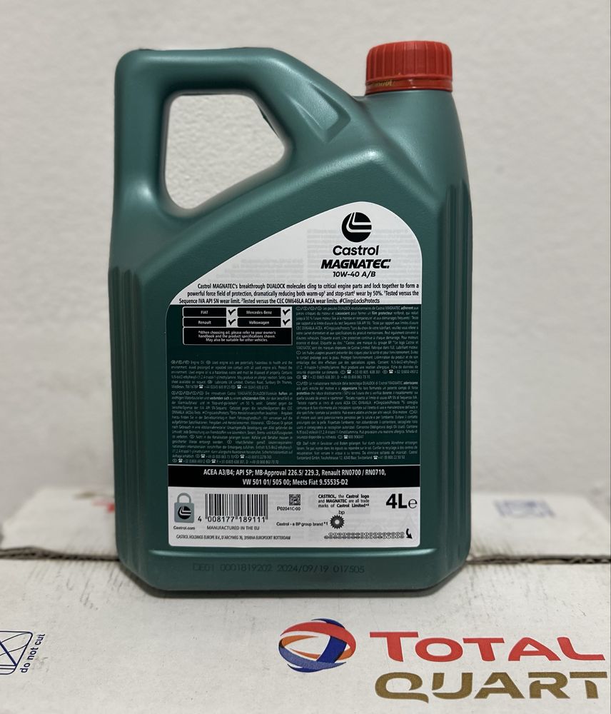 Моторна олива Castrol A3/B4 10w-40 4л