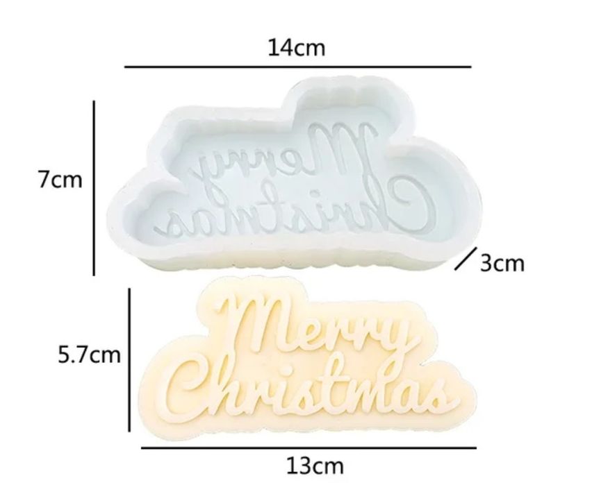 Forma foremka silikonowa Merry Christmas Wesołych Świąt