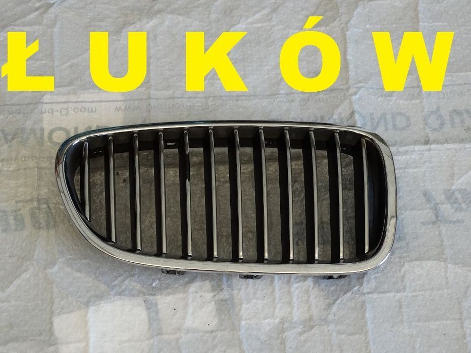 BMW F10 F11 Kratka Nerka Atrapa Grill Prawa Chrom + Czarna + Chrom Ideał 7200728