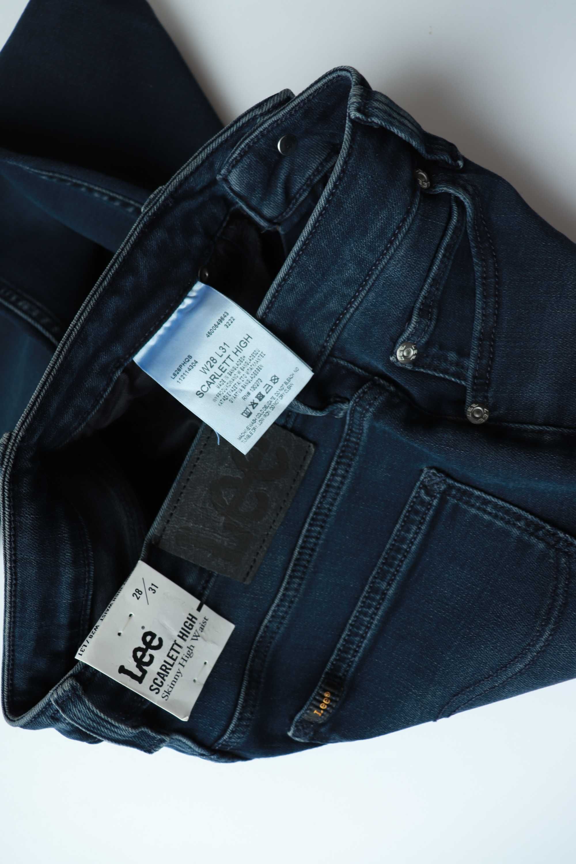 LEE SCARLETT HIGH W28 L31 damskie spodnie jeansy nowe skinny okazja