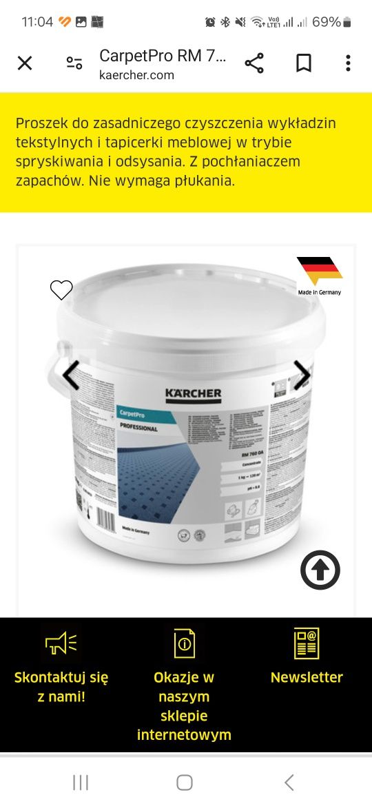 Proszek karcher RM760 CarpetPro 1kg