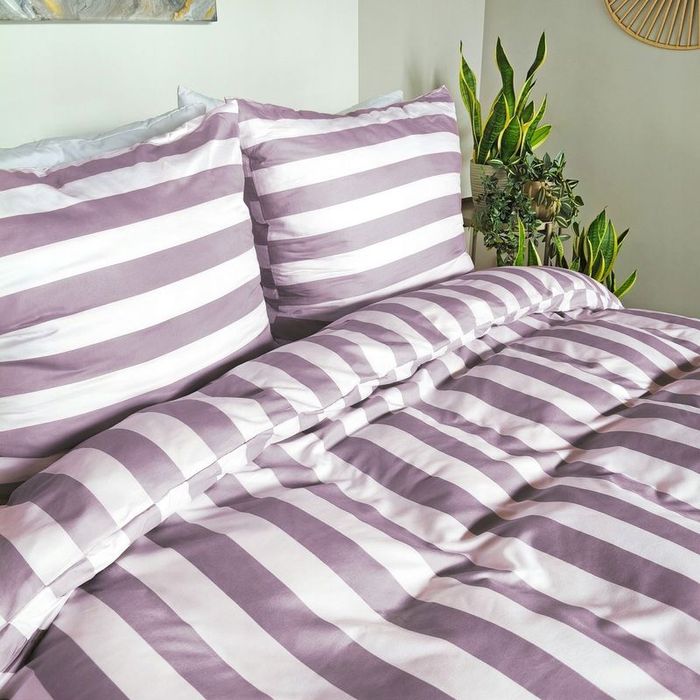 Pościel 220x200 Mikrofibra poszewki 70x80 Komplet Eusebia Home W Pasy