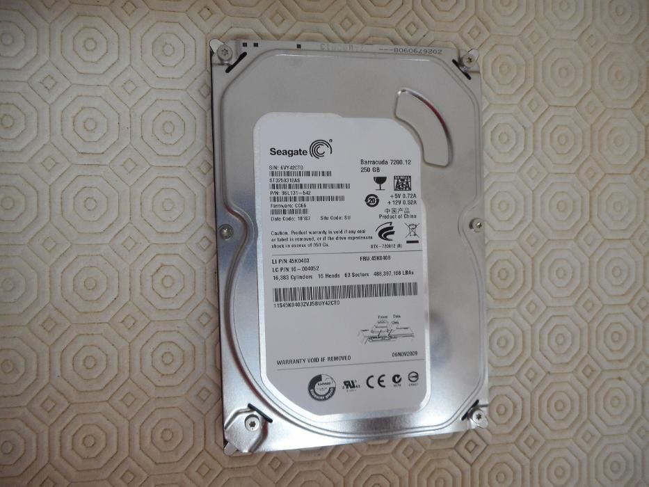 Disco Rígido SEAGATE SATA 250GB 3.5"