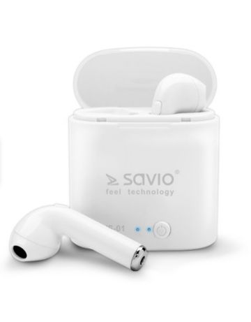 Słuchawki douszne SAVIO TWS-01 Biały