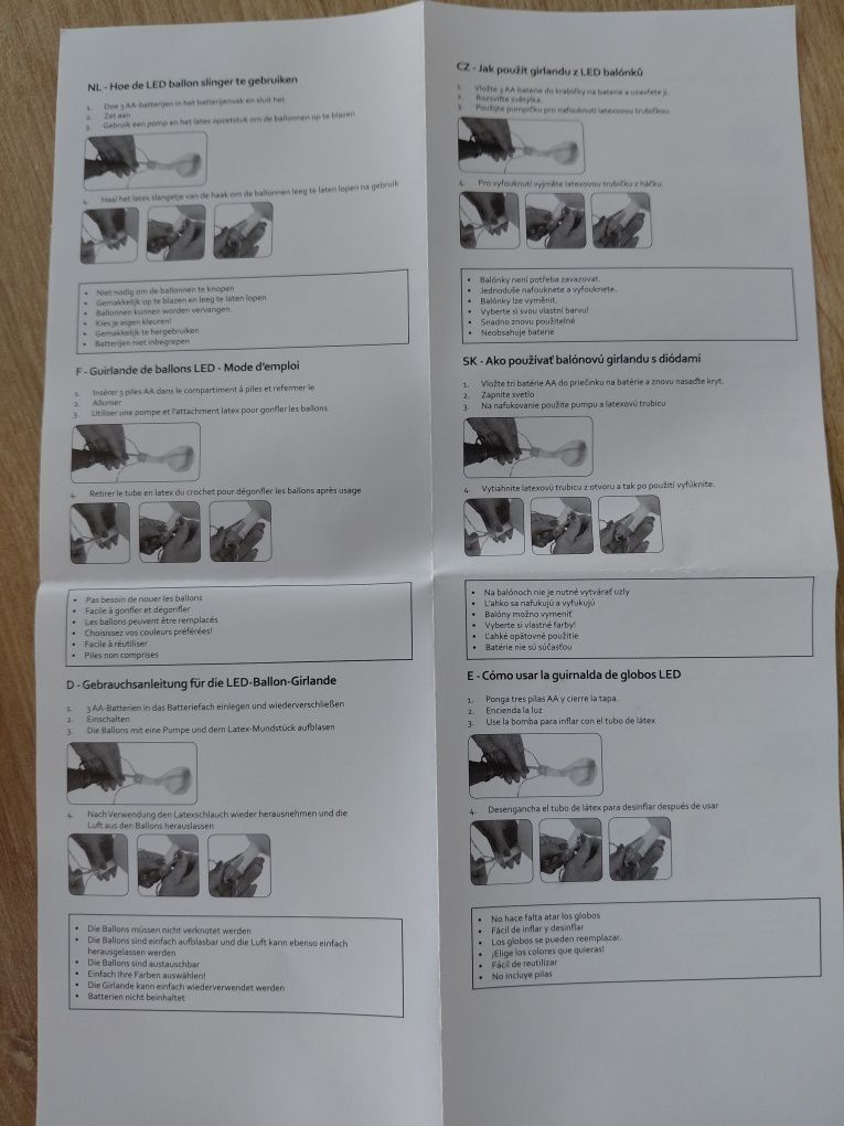 Girlanda z 10 balonów 4 metry