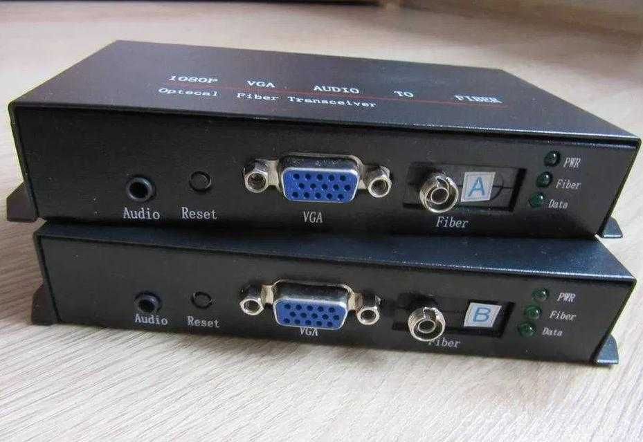 VGA extender (przedłużacz) po światłowodzie.