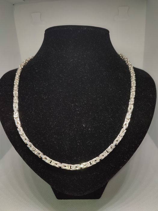 Łańcuszek srebrny 925 splot królewski nowy