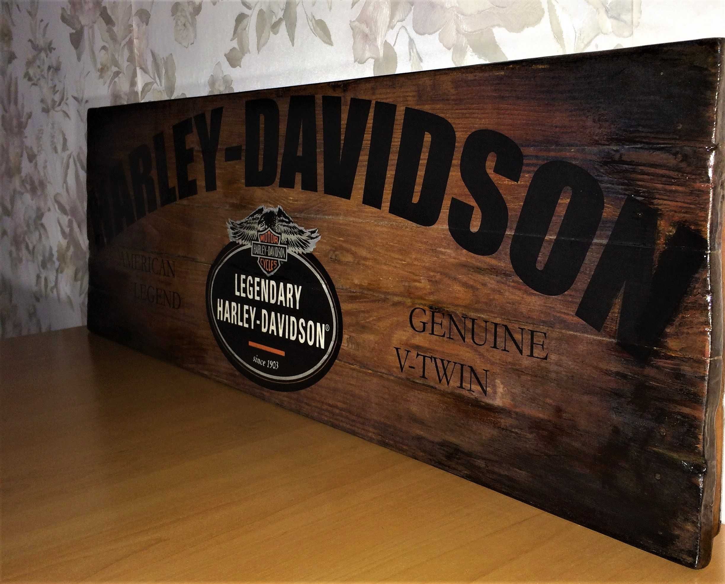 Подарок мужчине Harley-Davidson  картина лофт ключница Харли Дэвидсон