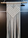 Painel coração em macramé