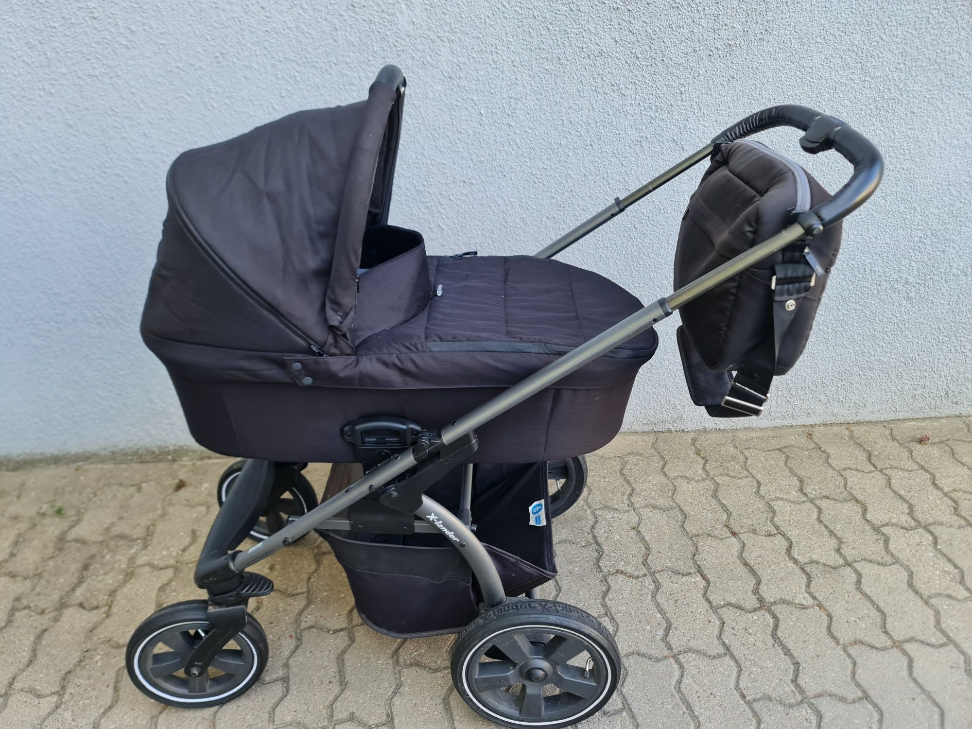 Wózek x-lander x-move z gondolą x-pram 2w1 wkładki i dodatki
