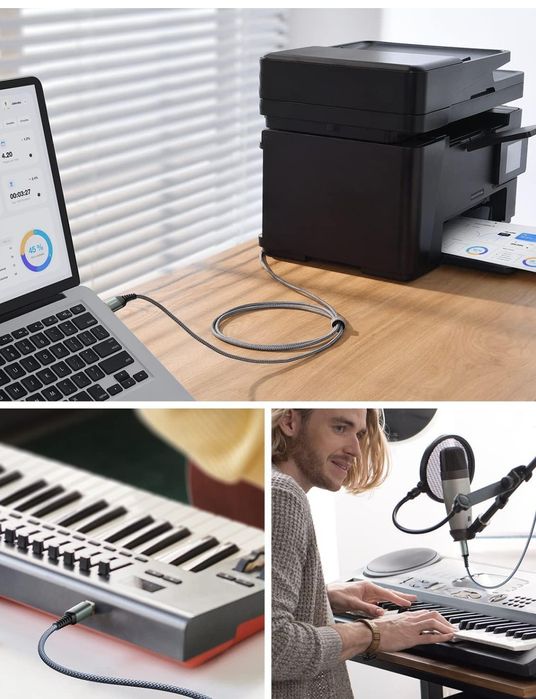 AINOPE Cabo USB A para USB B Priner 3 m de nylon trançado de alta velo