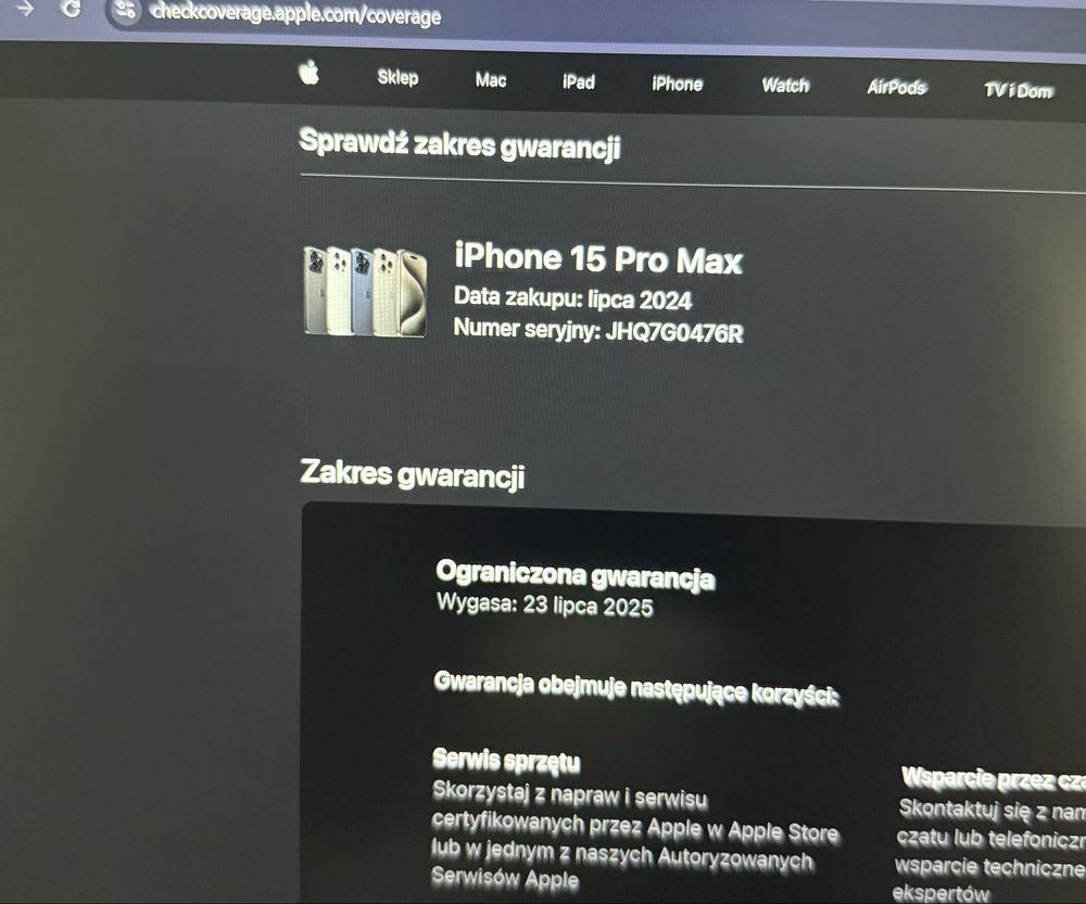 iPhone 15 Pro Max 256gb - Na Gwarancji - Jak Nowy