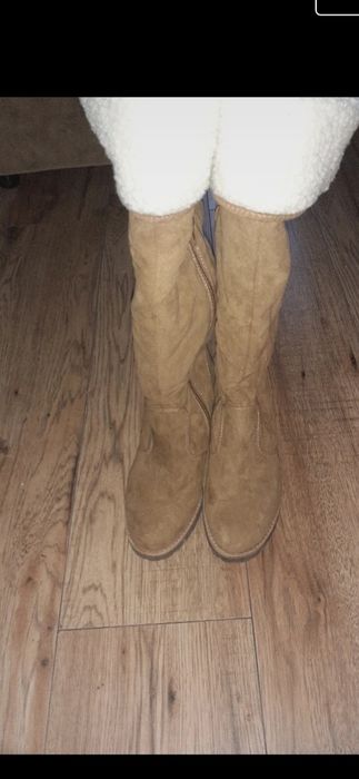 Kozaki z futerkiem na koturnie