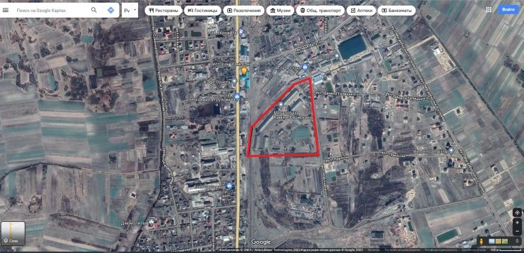 Промислова ділянка з будівлями та спорудами
