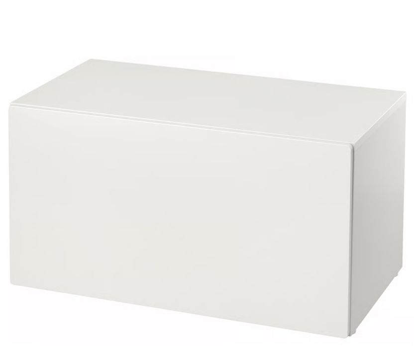 SMÅSTAD Banco c/arrumação p/brinquedos, branco