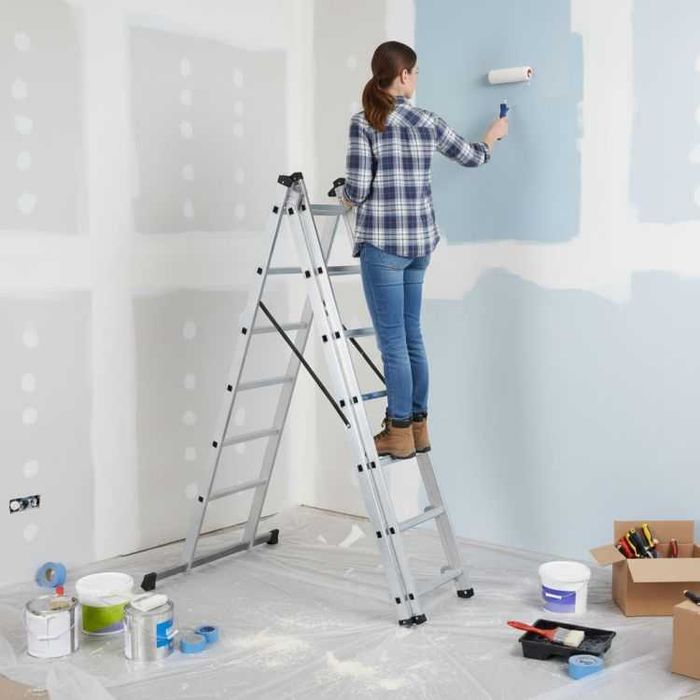 DRABINA ALUMINIOWA 3x7 do 150 kg - składana / wielofunkcyjna