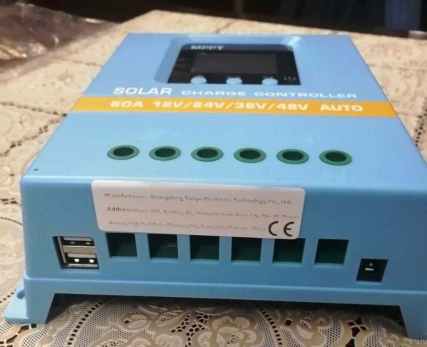 МРРТ 60A контролер заряду АКБ від сонячних панелей 12-24-36-48в PV100V