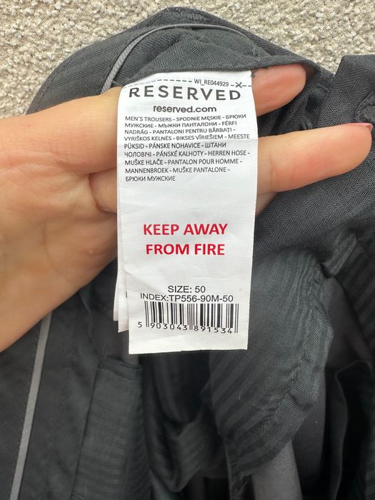 Garnitur szary Reserved r 50 XXL założony raz komplet wiskoza