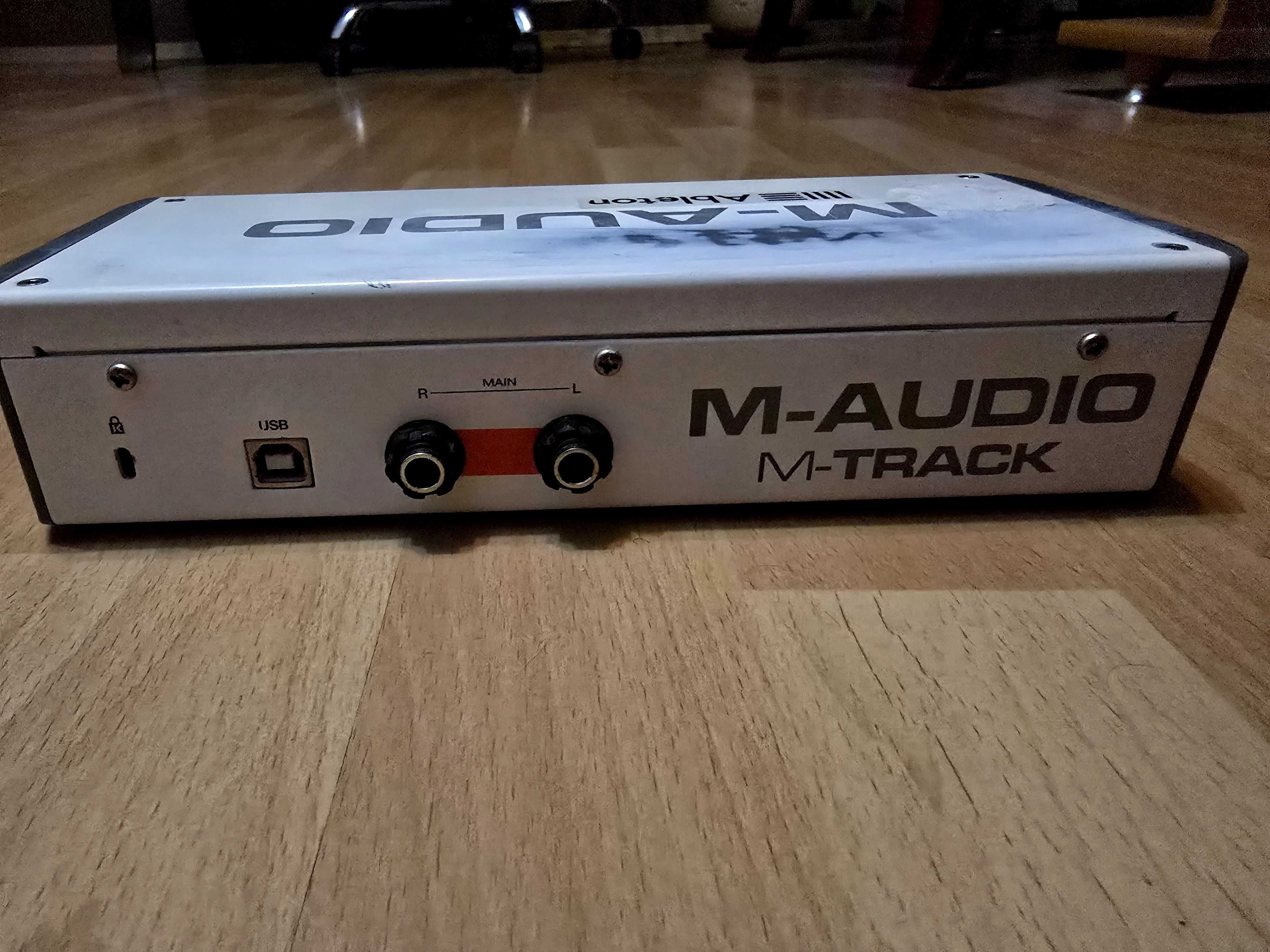 Mikrofon, interfejs, statyw, okablowaniem, M-audio, beyerdynamic