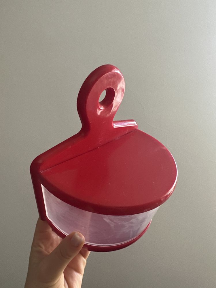 Plastikowy pojemnik prl oldschool vintage kuchenny do powieszenia sól