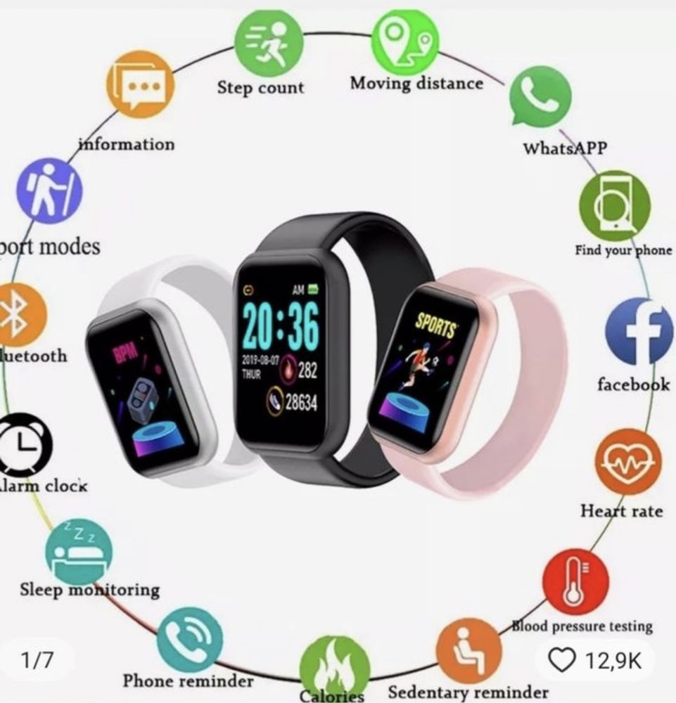 Zegarek biały smartwatch