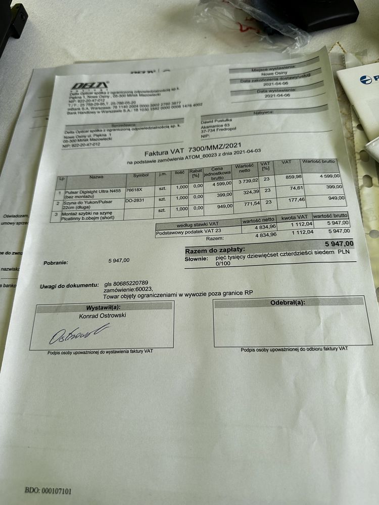 Pulsar digisight ultra n455 noktowizor