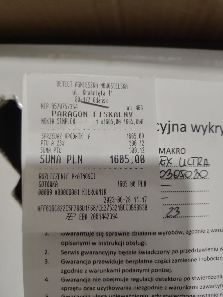 Wykrywacz Simplex Ultra