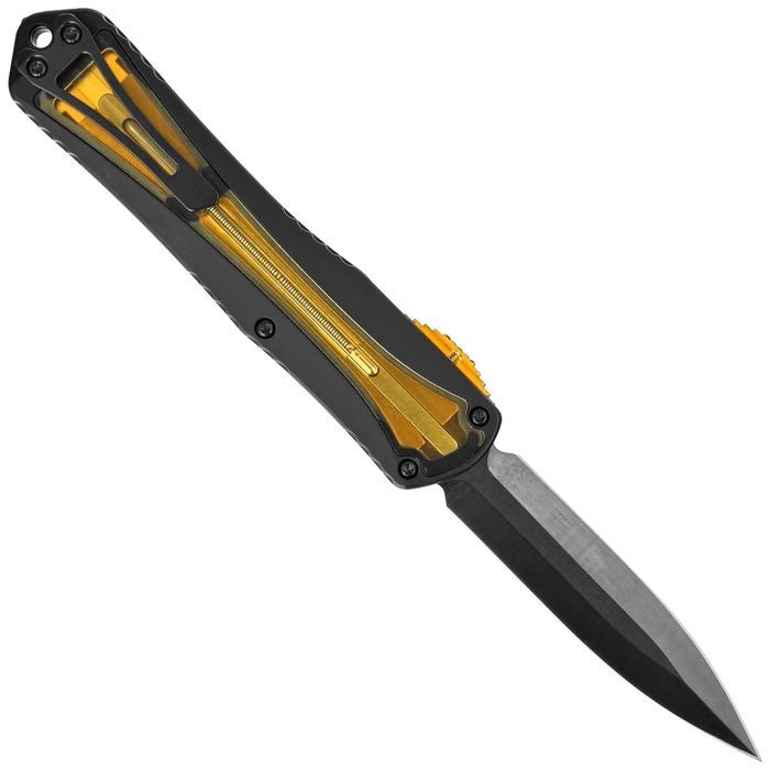 Nóż automatyczny OTF Heretic Manticore X D/E Black Aluminum/Ultem,
