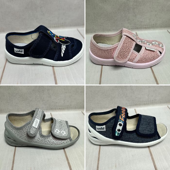 Дитячі тапочки на дівчинку/хлопчика текстильні Waldi для садка 24-30