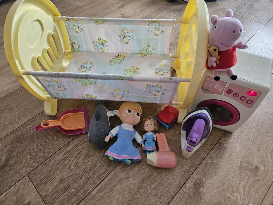 Zestaw zabawek dla dziewczynki Telefon Fisher Price Pepa Masha Łóżeczk