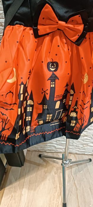 Strój halloweenowy dyni, przebranie dla dziewczynki r.110